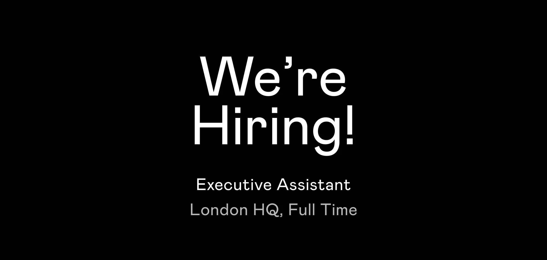 DLMDD is hiring an Executive Assistant 